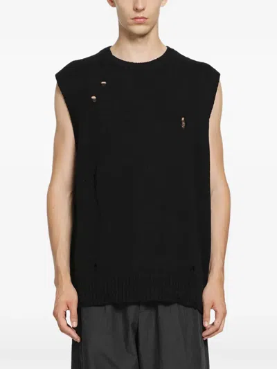 Undercover Ribbed Tank Top In Black