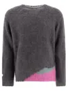 Undercover Mohair Knit Sweater In Grey