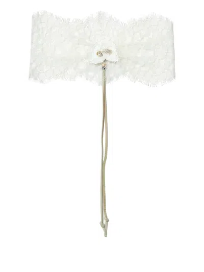 Undercover Lace-detailing Choker In White