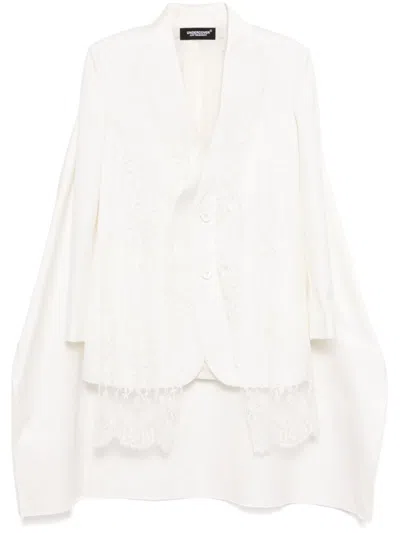 Undercover Lace-trim Blazer In White