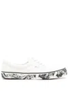 Undercover Printed Soles Canvas Sneakers In White