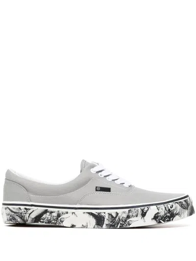 Undercover Gray Printed Sneakers In White