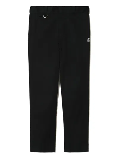 Undercover Lamb-embroidered Ring-detail Trousers In Black
