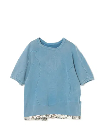 Undercover Layered Butterfly-print T-shirt In Blue