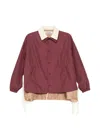 Undercover Layered Drawstring-hem Jacket In Red