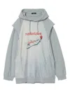 Undercover Light Blue Layered Sweatshirt In Gray
