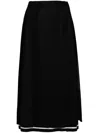 Undercover Pleated Maxi Skirt In Black