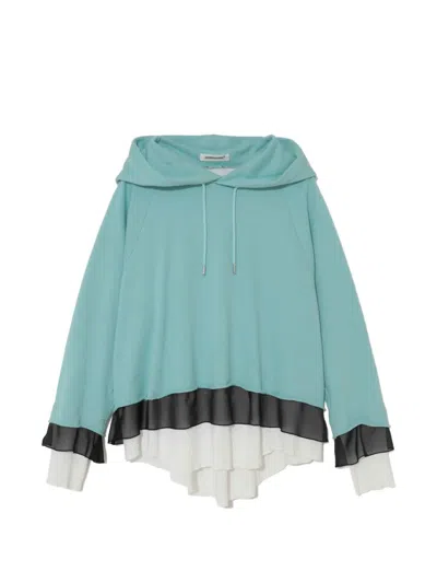 Undercover Layered Ruffled Hoodie In Multi