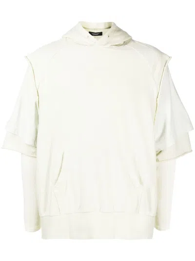 UNDERCOVER LAYERED-SLEEVE COTTON HOODIE