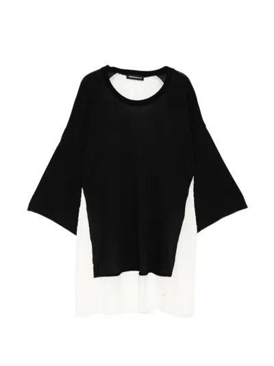 Undercover Layered-design Short-sleeve T-shirt In Black