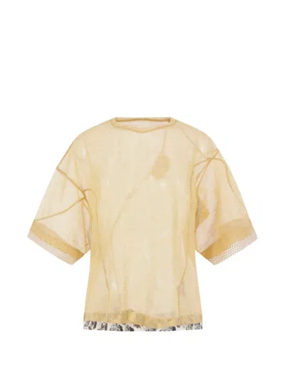UNDERCOVER LAYERED-EFFECT SEMI-SHEER T-SHIRT