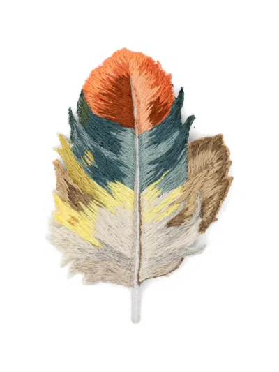Undercover Leaf-motif Brooch In Multi