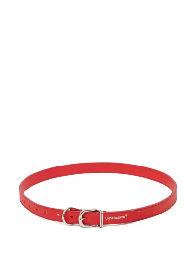 Undercover Leather Belt In Red