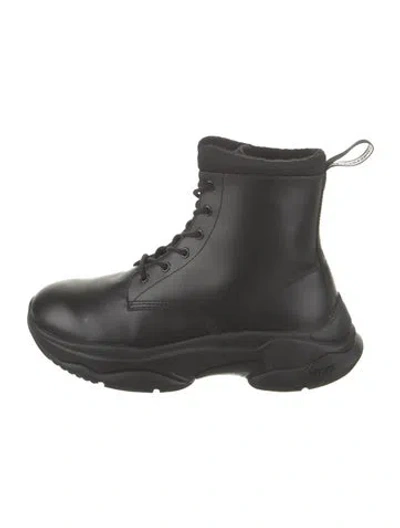 Pre-owned Undercover Leather Lace-up Boots In Black