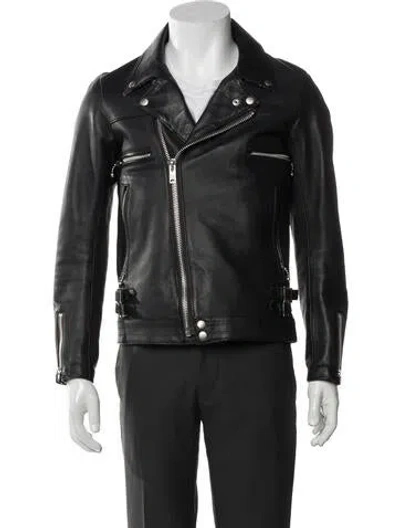 Pre-owned Undercover Leather Moto Jacket In Black
