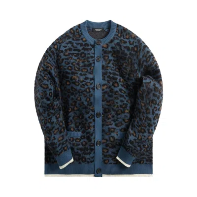 Pre-owned Undercover Leopard Knit Cardigan 'blue' | Men's Size 3
