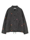 Undercover Leopard-print Jacket In Black