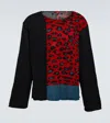 Undercover Leopard-print Wool Sweater In Red