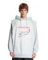 Undercover Light Blue Layered Sweatshirt In White