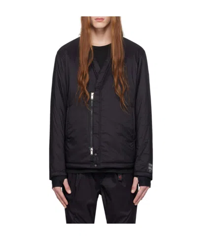 Undercover Logo-appliqué V-neck Jacket In Black