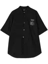 Undercover Logo-appliqué Shirt In Black