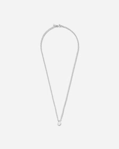 Undercover Logo Brass Necklace Silver In Metallic