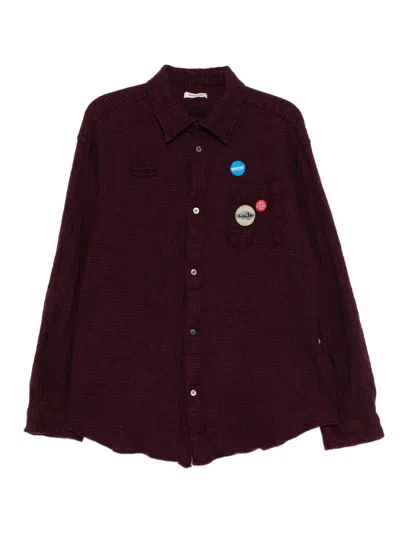 Undercover Hemd Mit Logo-stickerei In Red