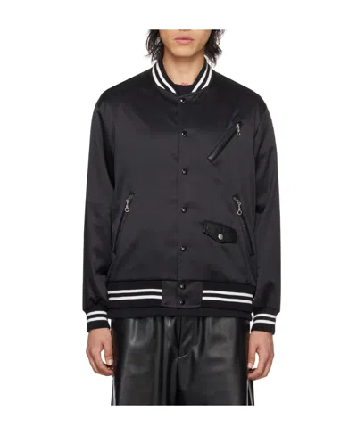 Undercover Logo-patch Bomber Jacket In Black