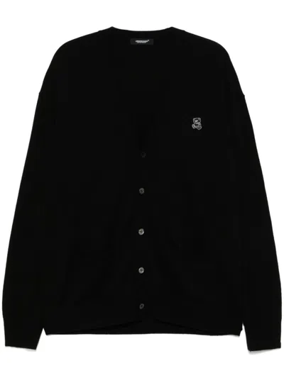 Undercover Logo Patch Cardigan In Black