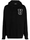 UNDERCOVER LOGO-PATCH COTTON HOODIE