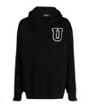 Undercover Logo-patch Cotton Hoodie In Black