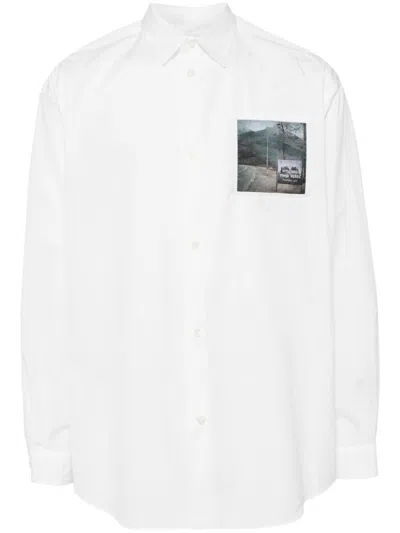 Undercover Hemd Mit Logo-patch In White