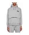 Undercover Logo-patch Drawstring Hoodie In Gray