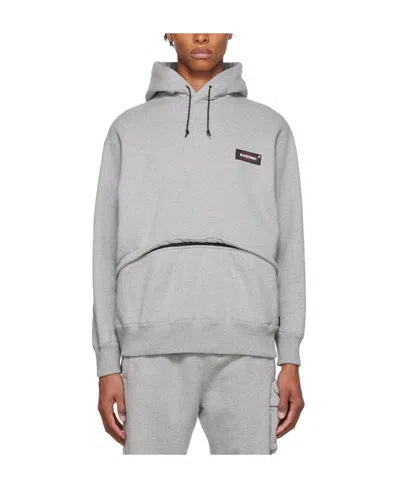 Undercover Logo-patch Drawstring Hoodie In Gray