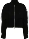 Undercover Logo-patch Layered Jacket In Black