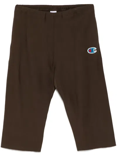 Undercover Logo Patch Trousers In 褐色