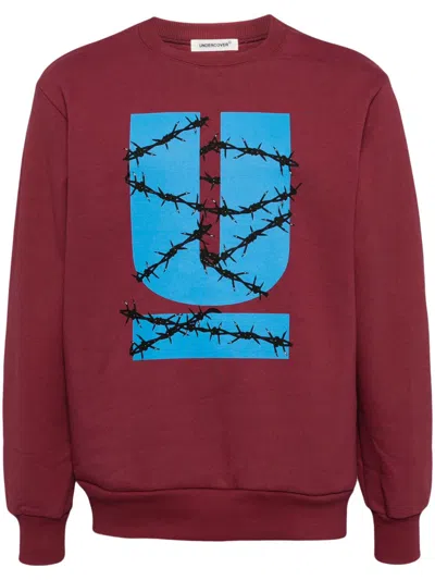 Undercover Logo-print Cotton Sweatshirt In Red