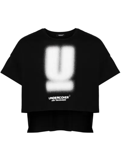 Undercover Logo Print Cotton T-shirt In Black