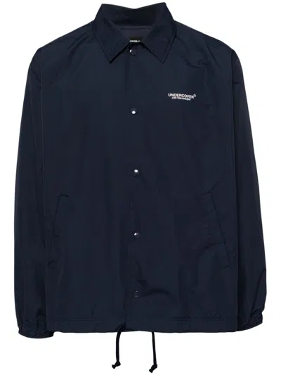Undercover Logo-print Shirt Jacket In Blue