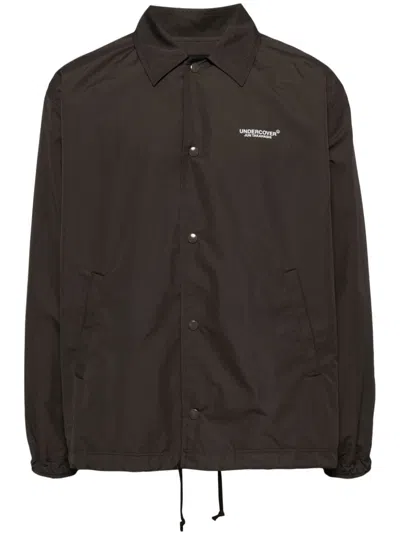 Undercover Logo-print Shirt Jacket In Brown