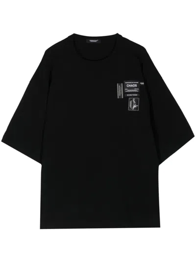 Undercover Logo-tag Cotton T-shirt In Black