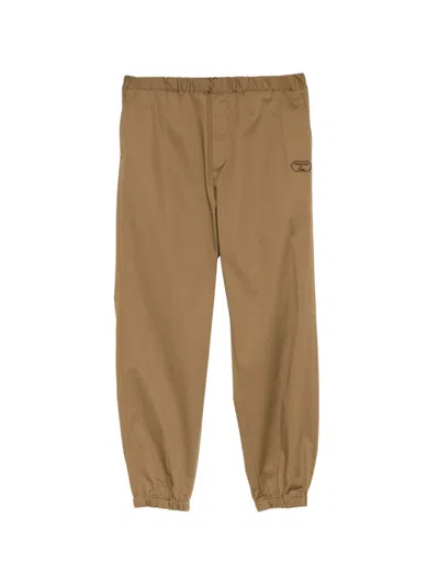 Undercover Logo-embroideried Track Pants In Brown