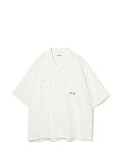 Undercover Logo-embroidery Short-sleeve Shirt In White