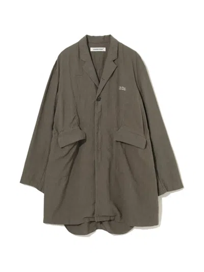 Undercover Logo-print Notched-lapel Jacket In Green