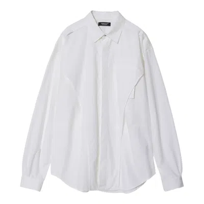 Undercover Long Sleeve Shirt With Seaming Detail In White