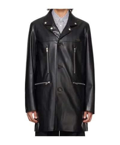 Undercover Long-sleeved Coat In Black