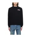 Undercover Long-sleeved Round-neck Sweater In Black