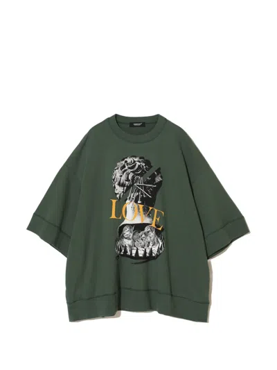Undercover Love Statue Graphic-print T-shirt In Green