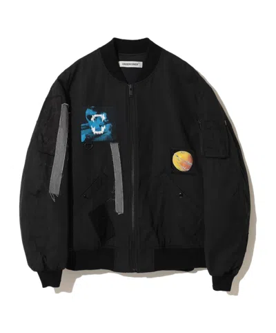 Undercover Ma-1 Decal Pilot Jacket In Black