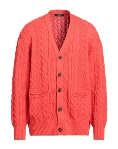 Undercover Man Cardigan Orange Size 4 Wool In Red